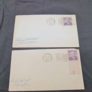 1960 Provincetown Ma Autographed Vintage Postmarked Envelopes with Stamps